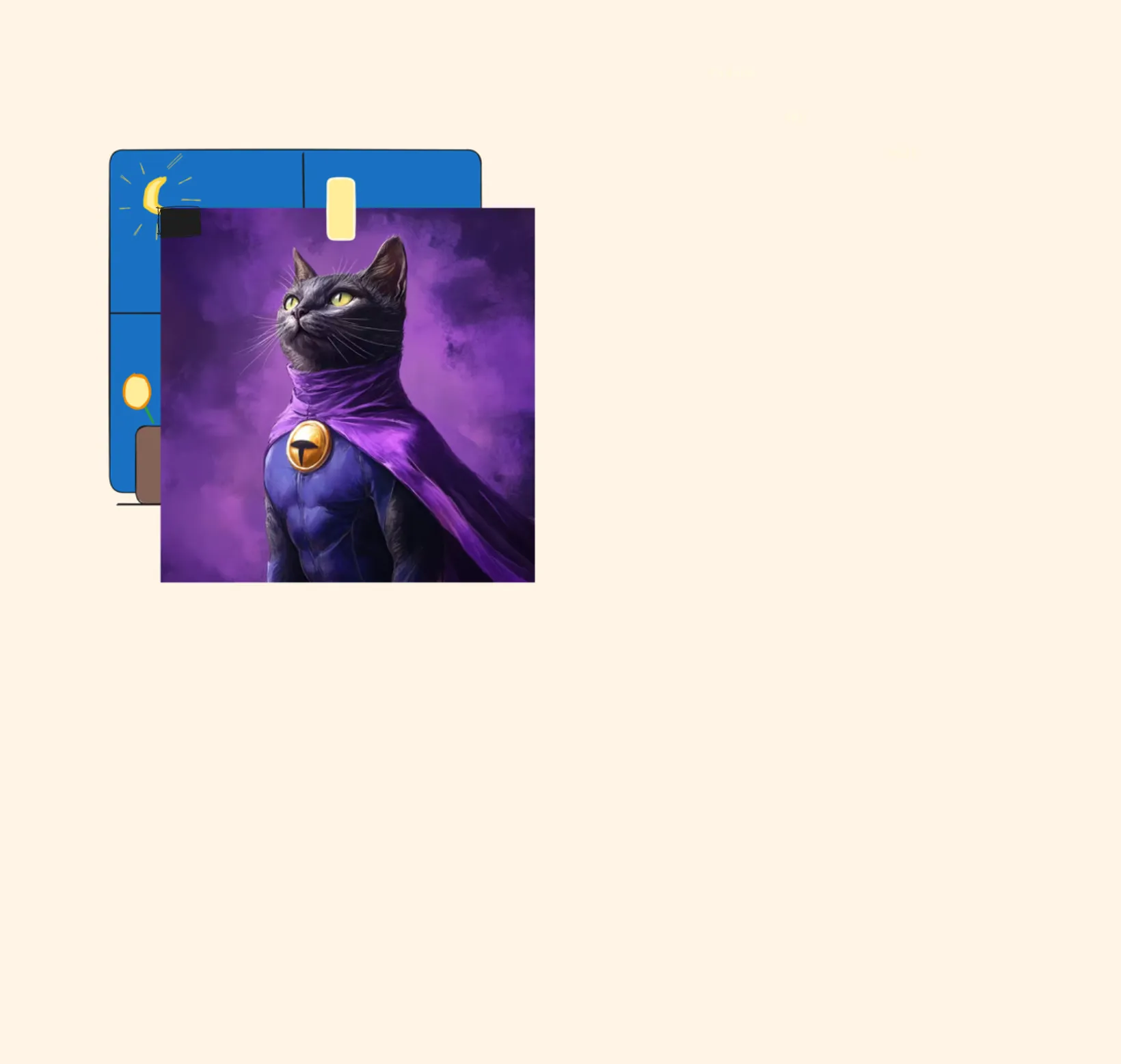 A window with a picture of a cat
